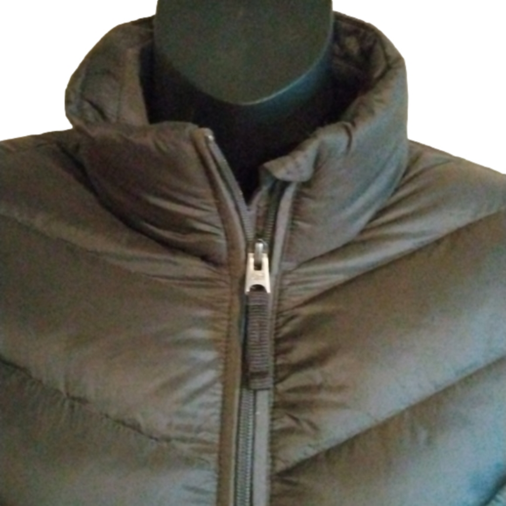 Abercrombie & Fitch steel  grey down lightweight puffer jacket.Size small. - Picture 2 of 15
